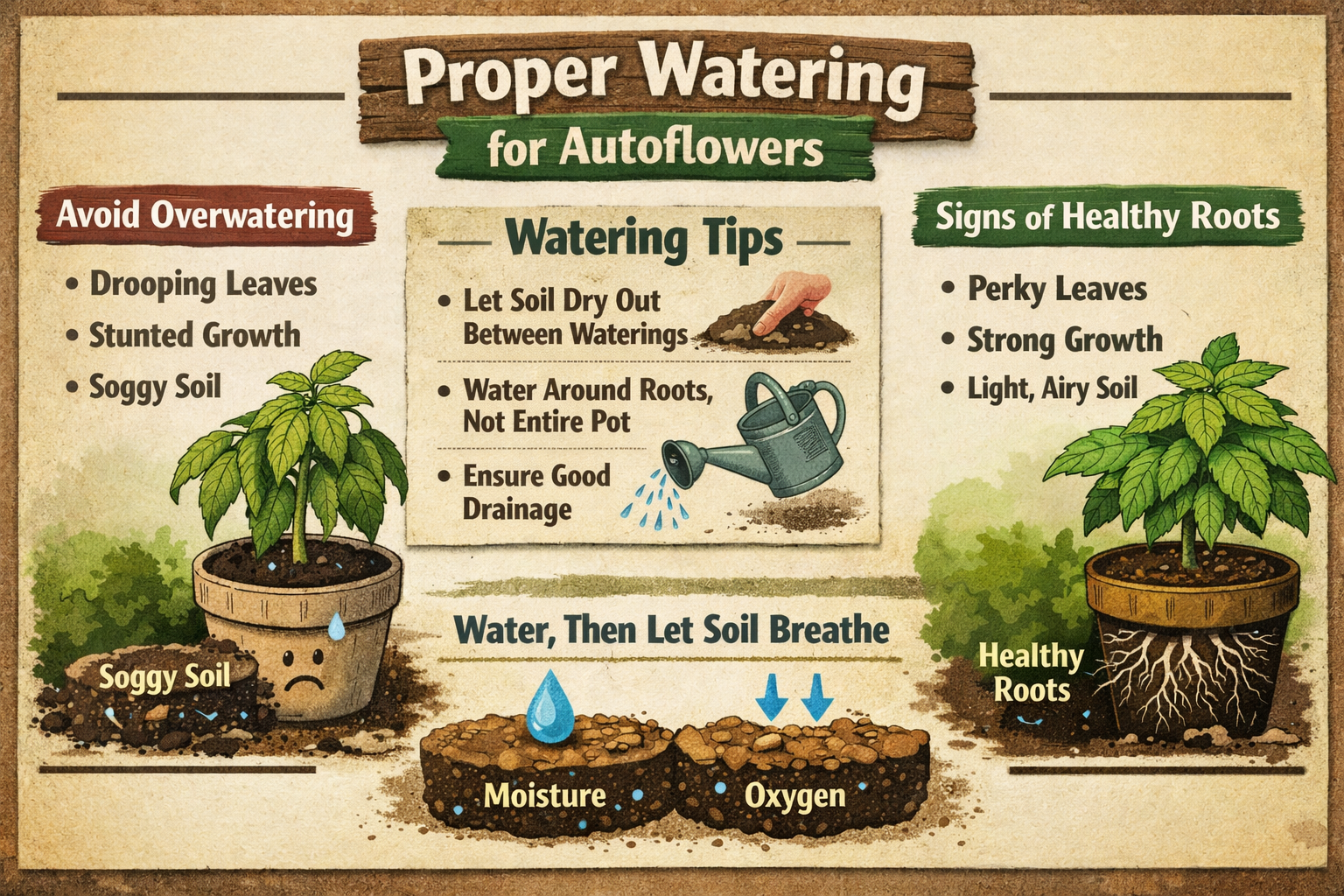 Autoflower Grow Guide – How to Water Properly (And Avoid Stunting Your Plants)